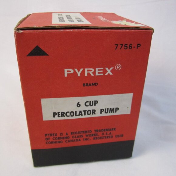 Pyrex 6 cup Percolator Pump 7756-P with Basket & Box - Used - Picture 10 of 12